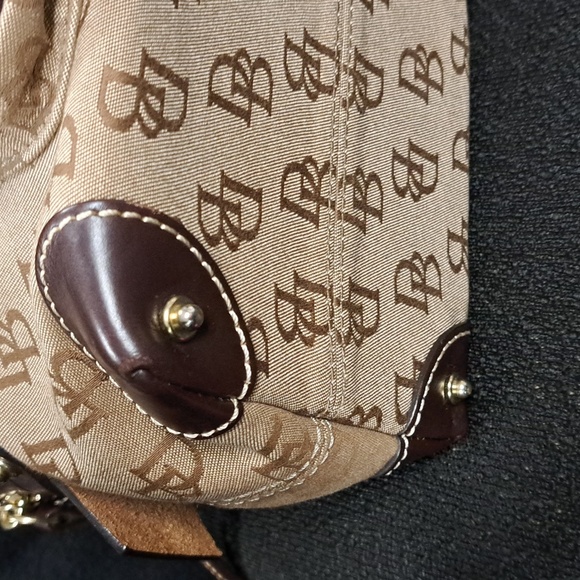 Dooney & Bourke Signature Canvas and Leather Satchel Bag Pre-loved🤎 Clean - Picture 8 of 16